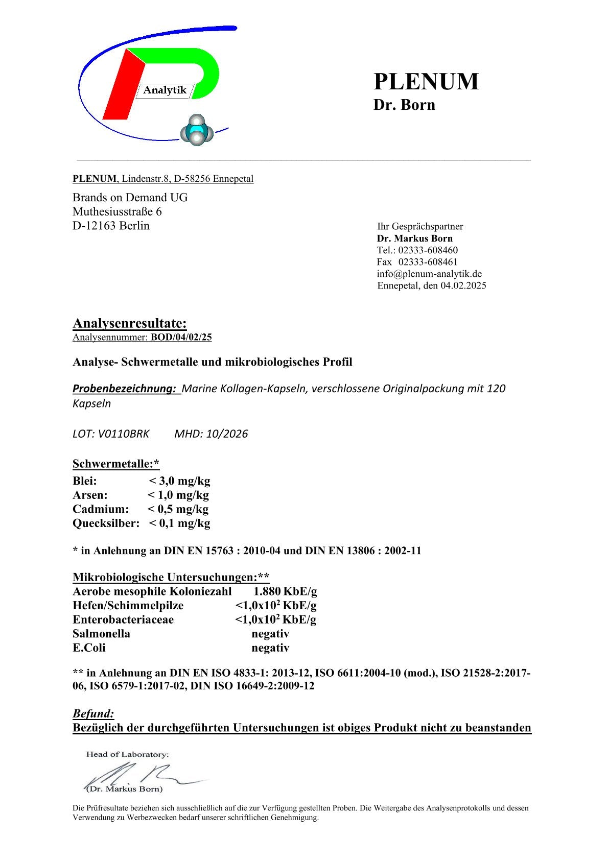 Marine Kollagen - 120 Kapseln - Defined Body Essentials