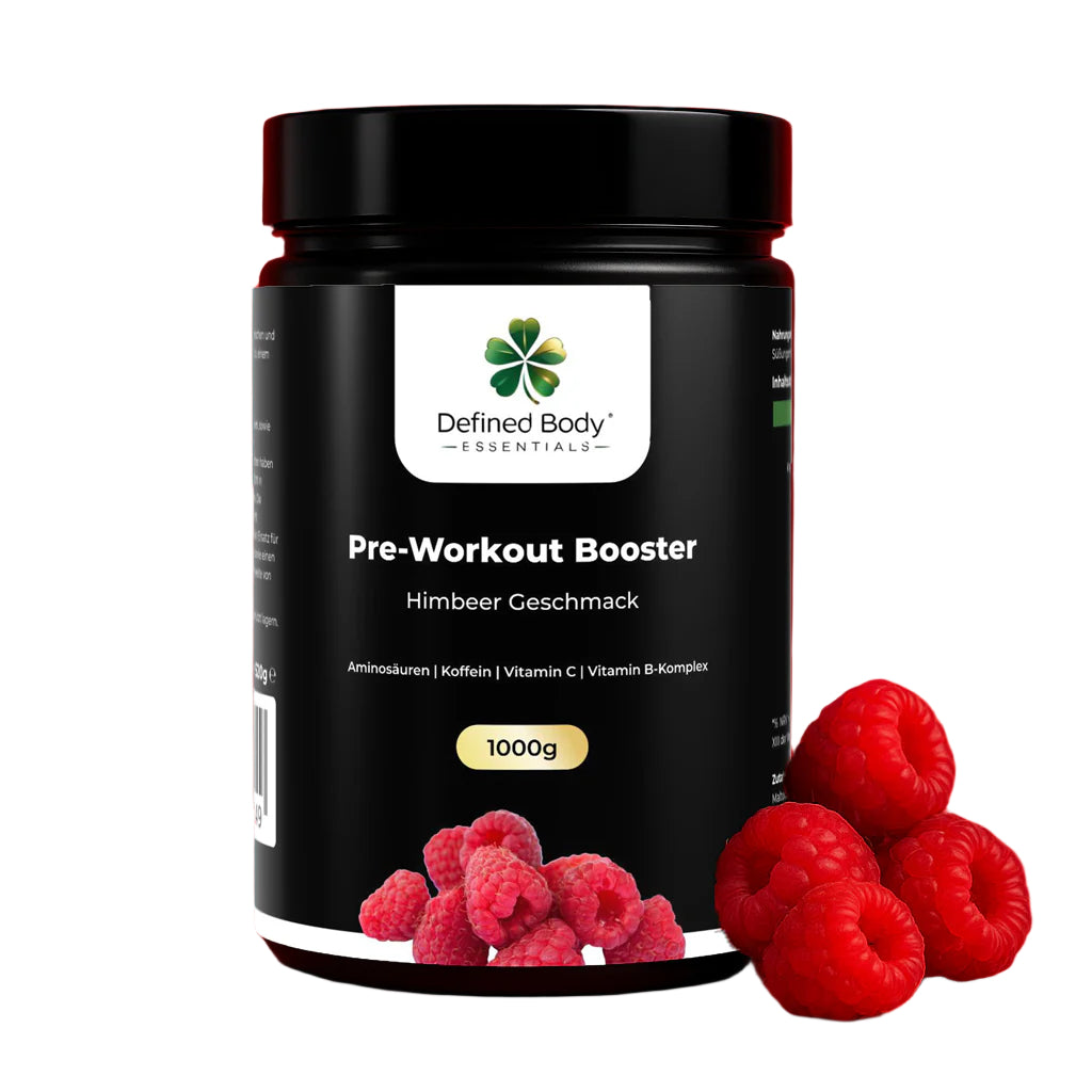 Pre-Workout Booster Himbeere - 520g - Defined Body Essentials