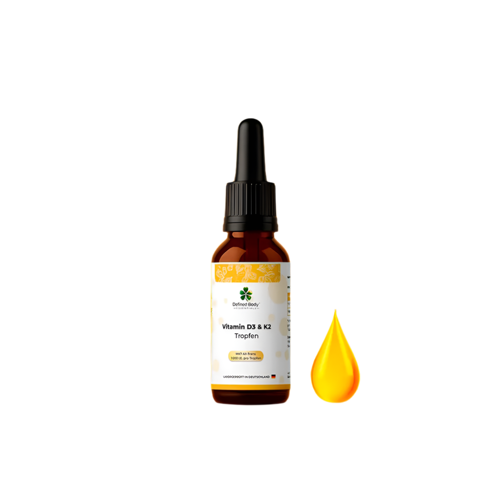 Vitamin D3 + K2 - 1.700 Tropfen (1.000 I.E.) - 50ml - Defined Body Essentials