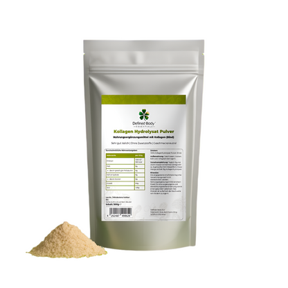 Kollagen Hydrolysat Pulver - 500g Doypack - Defined Body Essentials